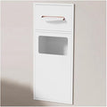 Hidden Trash Can Cabinet, Stainless Steel Recessed Bathroom Shower Niche, Waterproof Wall Niche Toilet Tissue Holder, Built-in Trash Can Alcove Toiletries Storage Rack