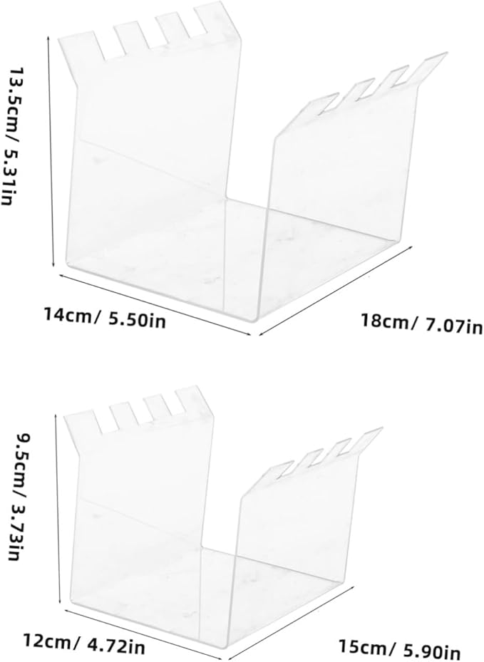 Acrylic Food Storage Bag Holder Stand 2pcs Hands-Free Zipper Bag Rack for Freezer and Kitchen Sturdy Prep Organizer for Food Storage