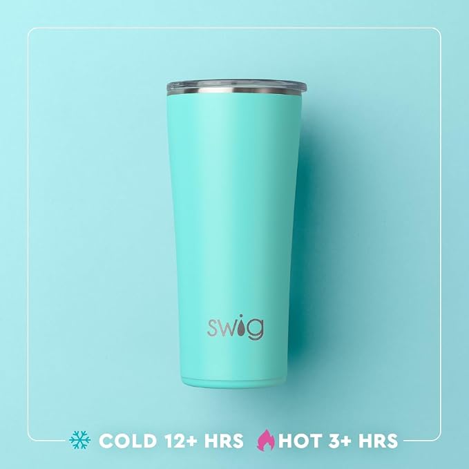Swig Life 22oz Insulated Tumbler, Travel Coffee Tumbler with Lid, Cup Holder Friendly Travel Coffee Mug, Stainless Steel (Hayride)