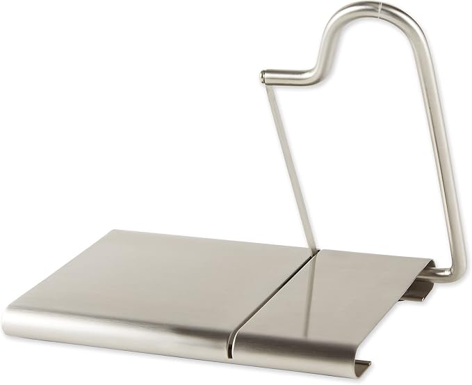 RSVP International Endurance Collection Cheese Slicer, Guillotine Style Sleek Modern Design, Stainless Steel Blade, Non-Skid Feet, Dishwasher Safe, 7x5.25" Base, 4" Blade