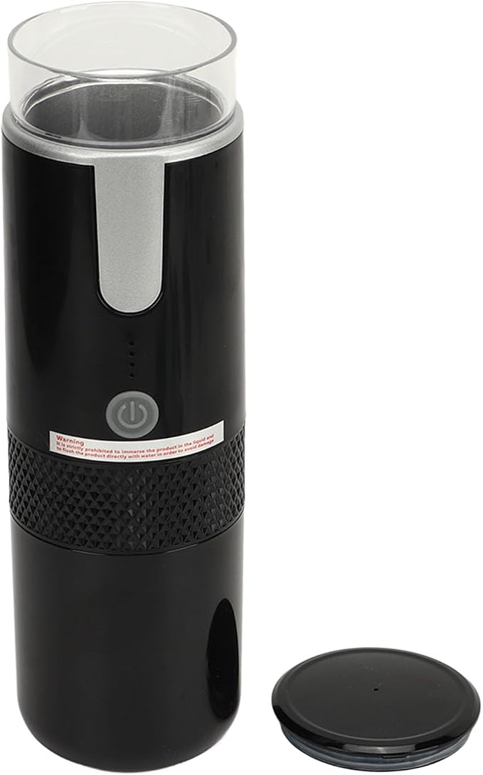 Pyhodi Electric Coffee Machine, Auto Portable Espresso Machine Rechargeable Manually Operated Fast Brewing Coffee Maker with 1200mAh Battery, Compatible with Capsule & Ground Coffee