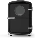 Electactic Mini Fridge for Skincare, 4L/6 Cans Portable Compact Cosmetic Fridge, Desktop Fridge with AC/DC Adapters, Observation Window, Small Cooler and Warmer for Beverage, Makeup, Bedroom, Black