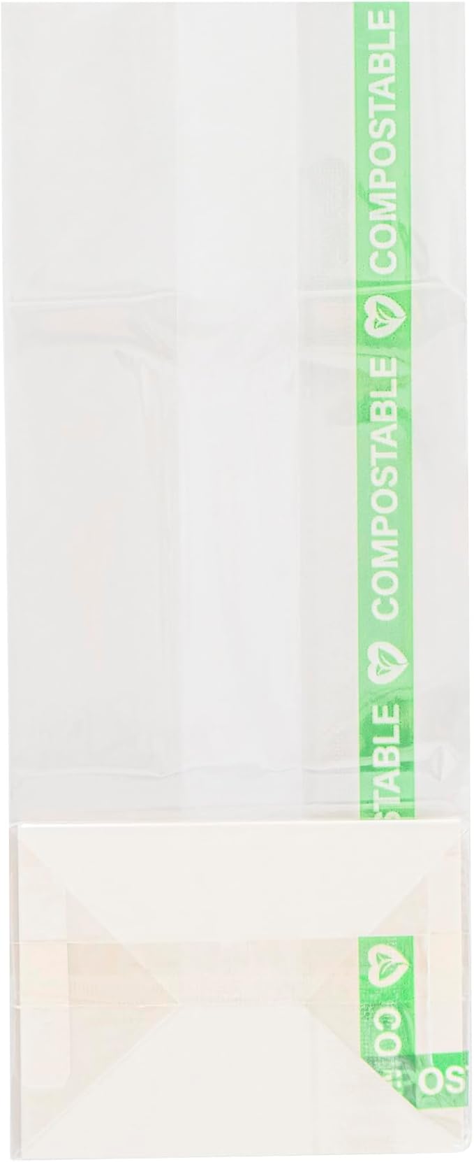 Resturantware Plastic Gusset Bags 100 Count 2" x 1 1/2" x 5" Wicker Dispensing Bottom Gusset Clear Plastic Bags Heat Sealable For Sourdough Bread Cookies Pastries Rolls For Home Bakers And Bakeries