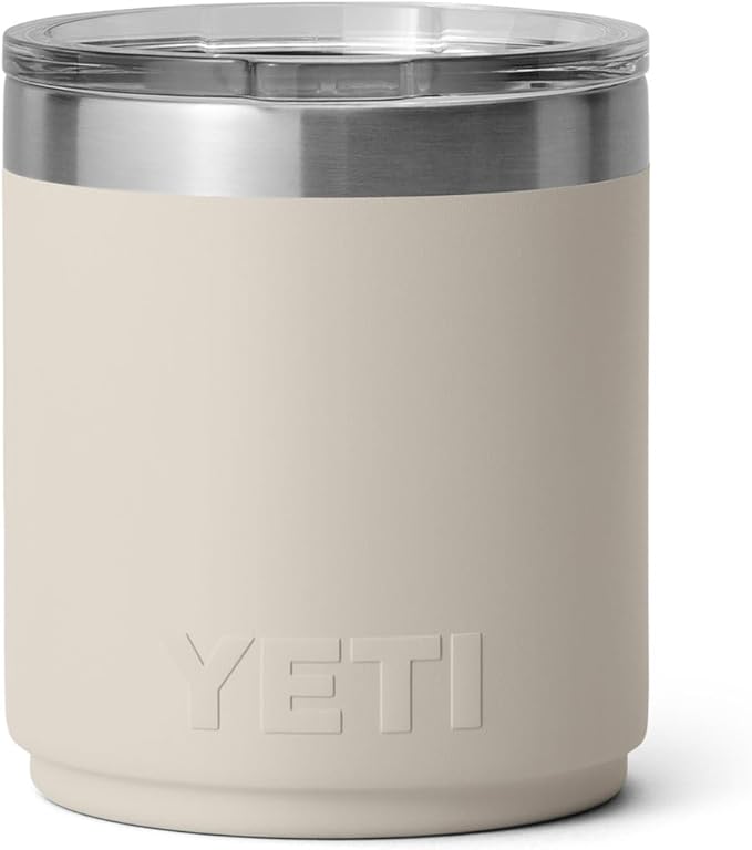 YETI Rambler 10 oz Ceramic Lined Lowball 2.0, Vacuum Insulated with MagSlider Lid, Cape Taupe
