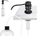 Brass Kitchen Soap Dispenser, Oil Rubbed Bronze in Sink Liquid Dish Soap Dispenser, Under Sink Hand Metal Dispenser Pump, 47.2" Silicone Long Tube for 0.79 "- 1.38" Bottle Mouths
