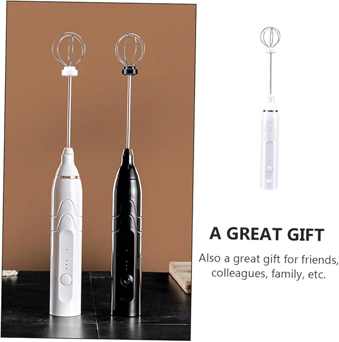 Luxshiny Small Handheld Electric Whisk Rechargeable Milk Frother Electric Mixer Compact Egg Beater