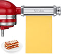 Pasta Roller Attachment for KitchenAid Stand Mixer, Stainless steel Pasta Roller Attachment with 8 Adjustable thickness knob, Stainless Steel Pasta Maker accessory Machine