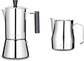 Easyworkz Pedro Stovetop Espresso Maker 4Cup 200ml, Bundled Espresso Steaming Pitcher Stainless Steel 12 oz Coffee Frothing Picther Milk Jug Cappuccino Latte Art Cup