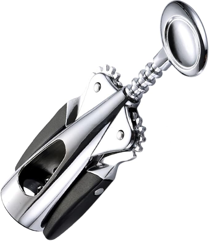 Heavy Duty Zinc Alloy Wine Corkscrew Bottle Opener Multifunctional Manual Can Opener for Kitchen Bar and Home Use