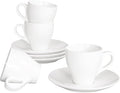 Espresso cup 3 Oz, Coffee Mugs with Handle and saucers 8 pcs, Porcelain Coffee Cups with saucer, Mugs, for Cappuccino, Tea, Espresso, Dishwasher & Microwave Safe, Reusable