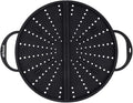 AirHood Silicone Splatter Screen – Foldable Grease Guard for Frying Pans & Induction Cookers – Heat-Resistant, BPA-Free, Dishwasher Safe, 2-in-1 Trivet & Splatter Screen - Black