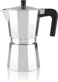 6 Cup Stovetop Espresso Maker Italian Moka Pot, Stove Top Cuban Coffee Maker, Greca Mocha Pot(Basic, 10 oz/300ml)