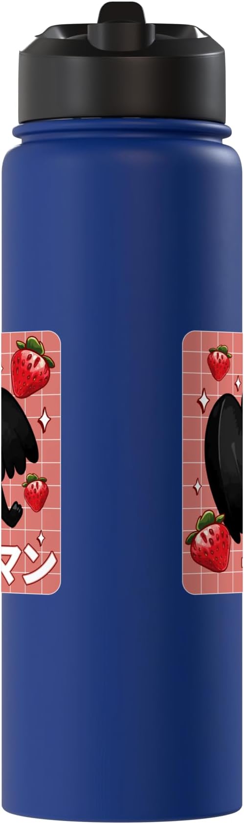 Cryptid Mothman Lover Kawaii Strawberry Milk Shake Carton Stainless Steel Insulated Water Bottle