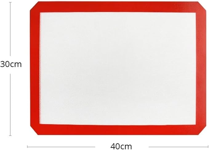 Silicone Baking Mat For Cookie Sheet - Non Stick Sheet Mat - Professional Grade Liner Sheets (Size : Red 40x30cm A)