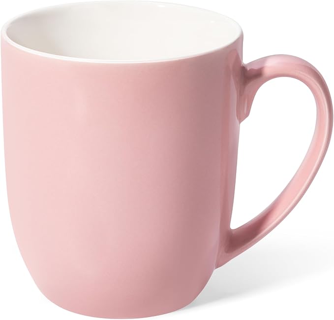 Urbanstrive 16 oz Large Coffee Mugs Set of 4 Ceramic Coffee Mug White Coffee Cups Tea Cups Idea Gift for Women Men House Warming Gifts New Home Office, Pink 4 Pack