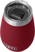 YETI Rambler 10 oz Wine Tumbler, Vacuum Insulated, Stainless Steel with MagSlider Lid, Harvest Red