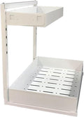 Under Sink Organizer, 2 Packs, 2 Tier Bathroom Organizer, Under Cabinet Storage, Under Sink Pull Out Organizer, Used for Kitchen, Bathroom, Pantry, Office, Garage, Shop, Cabinet, Closet, White