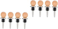 PRETYZOOM 8pcs Stainless Steel Wine Bottle Stopper Vacuum Sealed Stoppers for Wine and Oil Bottles and Reusable and Entertaining