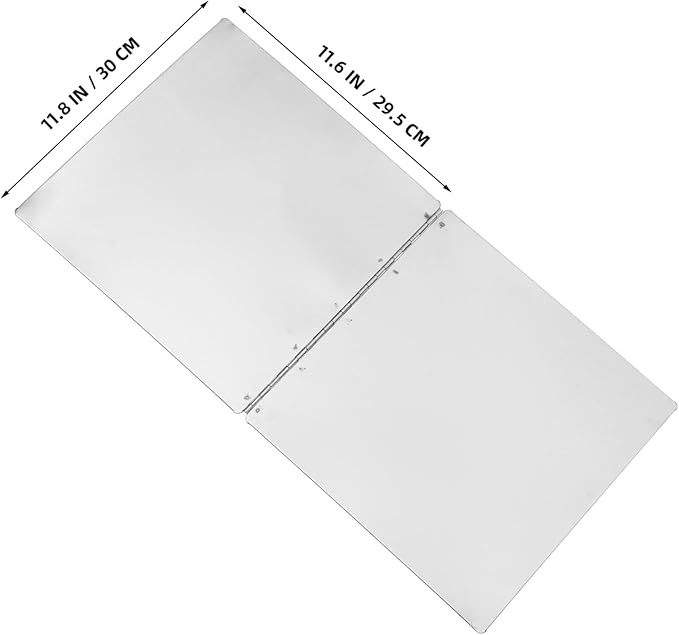 Luxshiny Foldable Stainless Steel Splatter Guard 11.81X11.61In Oil-Proof Thermal Insulation Baffle Heat Resistant Grease Splash Screen for Kitchen Stove Protection