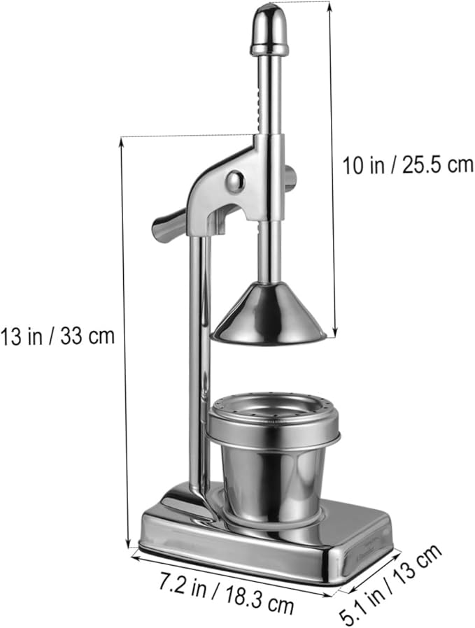 COLLBATH Stainless Steel Manual Citrus Juicer Extractor Hand Press Fruit Machine for Effortless Juice Extraction Easy to Clean for Oranges Lemons and More
