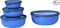 Mepal – Multi Bowl Cirqula 4-Piece Set – Food Storage Container with Lid - Suitable as Airtight Storage Box for Fridge & Freezer, Microwave Container - 350, 750, 1250, 2250ml - Vivid blue