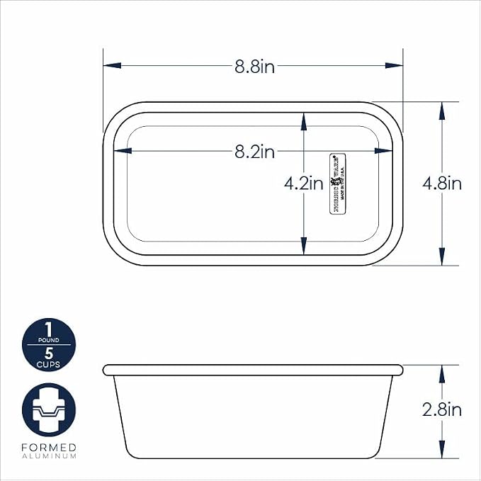 Nordic Ware Naturals Loaf Pan, 1 Pound