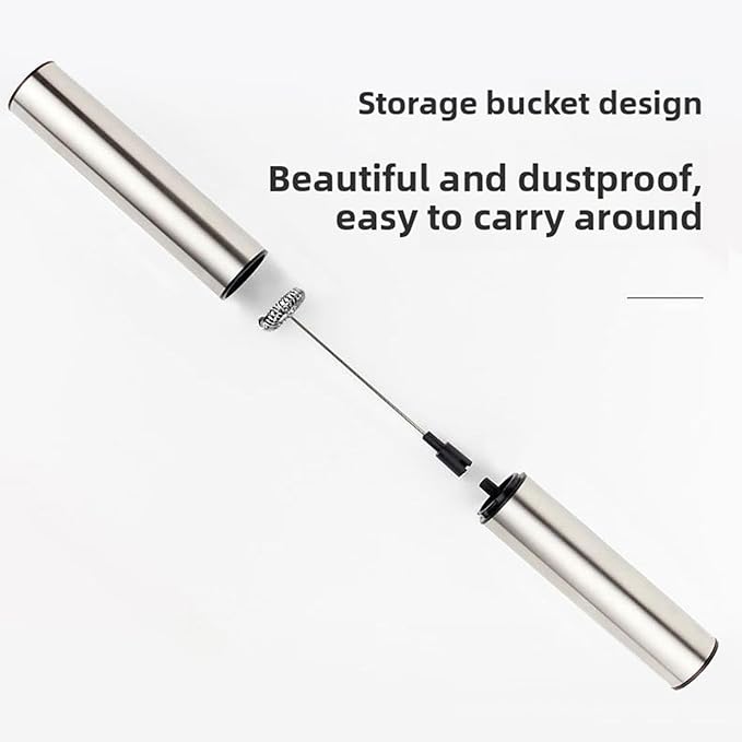 Rechargeable Milk Frother Handheld, Kitchen Electric Whisk Foam Maker for Coffee Hot Chocolate Matcha, Stainless Steel Portable Drink Mixer