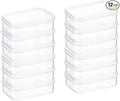 Lustroware Micro Clear Transparent Food Storage Containers with Lids – BPA-Free, Shatterproof, Dishwasher & Microwave Safe, 21oz Stackable Refrigerator Organizer Bins, Made in Japan, Set of 12