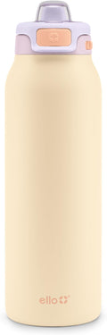 Ello Pop & Fill 32oz Stainless Steel Water Bottle with Quick Fill Technology, Double Walled and Vacuum Insulated Metal, Leak Proof Locking Lid, Sip and Chug, Reusable, BPA Free, Pastel Paradise