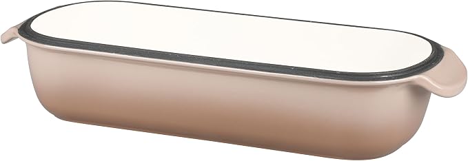EDGING CASTING Enameled Cast Iron Loaf Pan with Lid, Bread pan, Dutch Oven Bread pan for Homemade Sourdough Bread Baking, 12.5x5.5 inch, 5qt, Mocha