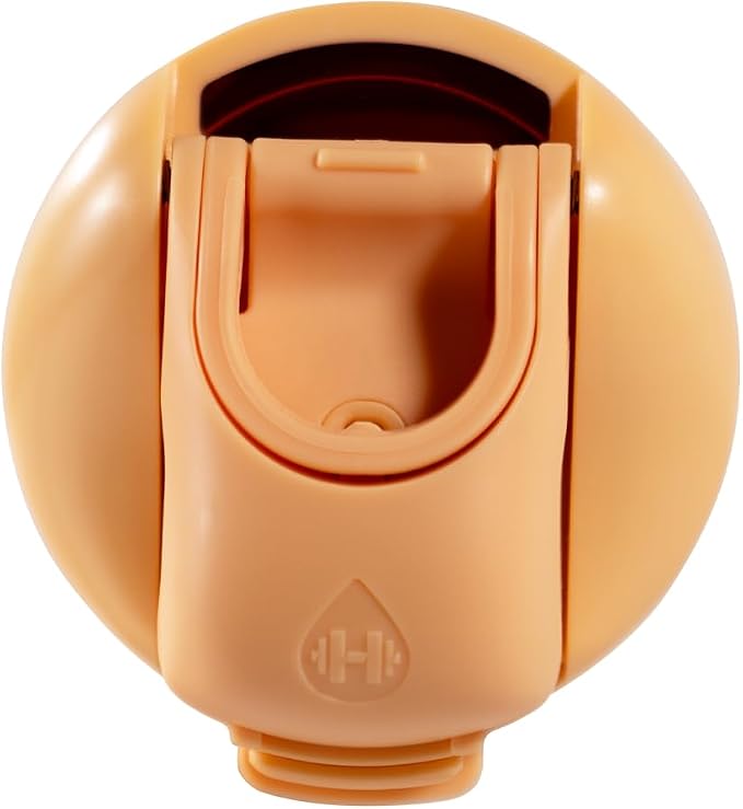 HydroJug Ease2o Water Bottle with Straw & Chug Lid, Stainless Steel, Vented Cap to Help Reduce Pressure, Water-Level Window, Cup Holder Friendly, Non-Slip Base – 24oz, Marigold