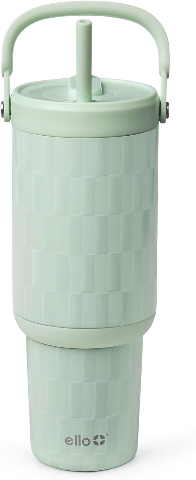 Ello Oasis Go+ 32oz Tumbler with Top Handle and Retracting Straw | Reusable Insulated Stainless Steel Cup, 100% Leakproof Water Bottle, 24 Hours Cold, Cup Holder Friendly For Travel | Jadeglow