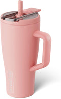 BrüMate Era Flip 30oz Tumbler with 100% Leakproof Covered Straw Lid | Hygienic Covered Straw | Insulated Stainless Steel Water Bottle with Handle | Cup Holder Friendly | BPA-Free (Guava)