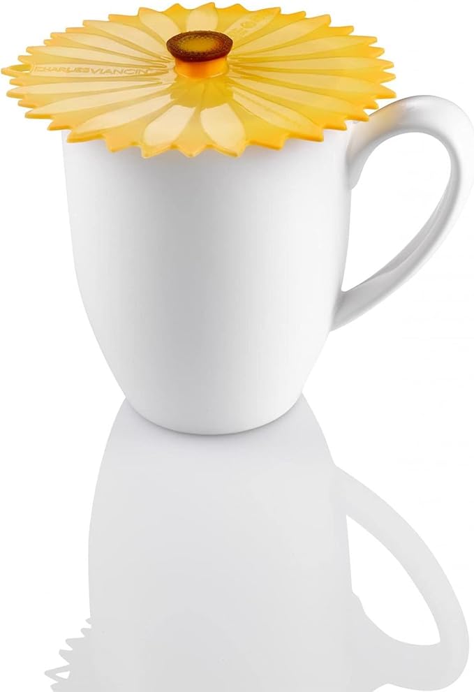 Charles Viancin - Sunflower Silicone Lid for Food Storage and Cooking - 6''/15cm - Airtight Seal on Any Smooth Rim Surface - BPA-Free - Oven, Microwave, Freezer, Stovetop and Dishwasher Safe