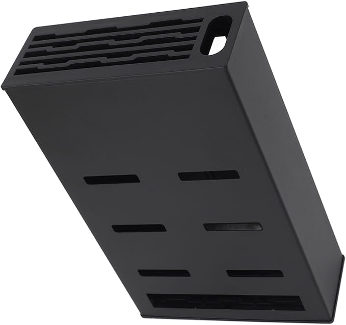 Wall Mounted Knife Block Space Aluminum, Quick Access Knife Holder with Rubber Padding for Kitchen, Chopsticks Spoon Holder, Multipurpose Storage Rack