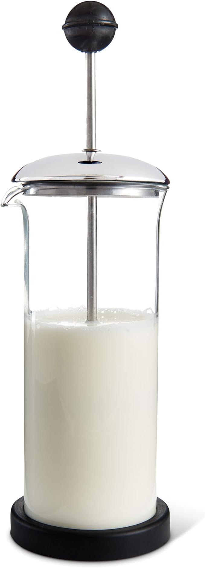 Fino Milk Frother, Tempered Glass, Non-Skid Base, 16-Ounce Capacity