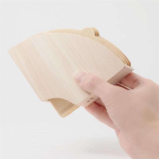 &NE NTR-376 Coffee Filter Holder, Natural, Width 6.6 x Depth 1.6 x Height 3.5 inches (16.7 x 4.0 x 8.8 cm), Magnet, Made in Japan, Wood, Paper, Paper, Case, Stand, Cone, Trapezoid, Stores 30 Pieces, 1