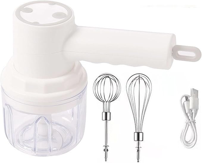 Rechargeable wireless egg beater electric milk frother household whipper mixing handheld small baking(Beautifulwhitehd03)