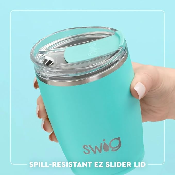 Swig Life 12oz Insulated Tumbler, Travel Coffee Tumbler with Lid, Cup Holder Friendly Travel Coffee Mug, Stainless Steel, 12 oz Reusable Insulated Coffee Mug (Saturdays in Columbia SC)
