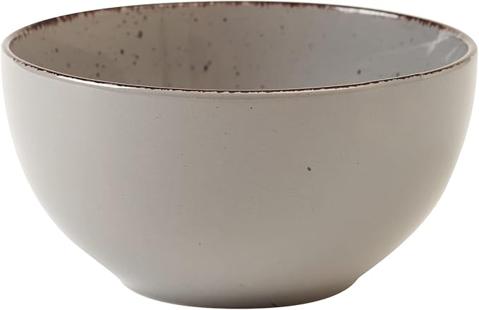 Safdie & Co. Utopia 16 Piece Dinnerware Set, Service for 4, Fiesta Dinnerware, home trends and home food network essentials, Stoneware dinner plates, Grey, 16" L x 12" W x 15" H