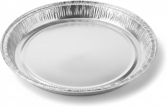 DCS Deals Pack of 25 -Disposable Round Foil Pizza Pans – Durable Pizza Tray for Cookies, Cake, Focaccia and More – Size: 12-1/4" x 3/8" (25)