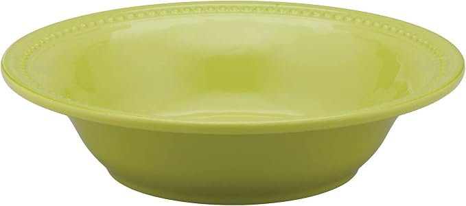 UPware 12 Piece Beaded Melamine Dinnerware Sets, Outdoor Dishes Set, Plates and Bowls Sets, Service for 4, Green
