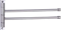 GERZWY Bath Towel Rack Hanger Towel Holder Organizer Bathroom Swing Arm Towel Bars 2-Arm Wall Mount Stainless Steel Polished Finish