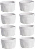 Zerodeko 8pcs Non-stick Ceramic Cake Reusable Bakeware for Diy Baking Heat Resistant Easy Demoulding for Cakes and Breads Microwave Oven Safe White