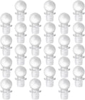 BESPORTBLE 24Pcs Glass Ball Wine Bottle Stoppers Decorative Glass Wine Stopper for Liquor Bottles Portable Reusable Sealers for Home Bar Kitchen Use