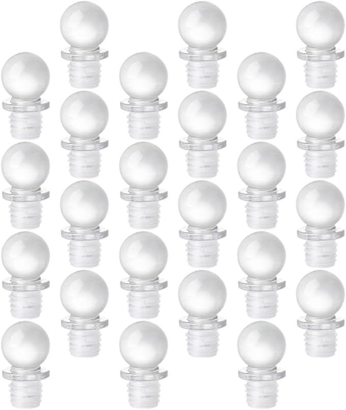 BESPORTBLE 24Pcs Glass Ball Wine Bottle Stoppers Decorative Glass Wine Stopper for Liquor Bottles Portable Reusable Sealers for Home Bar Kitchen Use