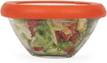 Food Huggers Replacement Lids for Glass Storage Containers | Silicone & Glass Lids that Don’t Crack | Fits Most Round Container Brands & Bowls | 100% Plastic Free (1 Lid (Medium), Terracotta)