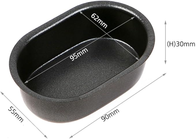 Korean Egg Bread Pan 1 cup molds 3pcs Nonstick Teflon Coating with Heavy Duty Carbon Steel for Baking Loaf
