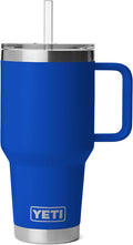 YETI Rambler 35 oz Straw Mug 2.0 - Double-Wall Vacuum Insulation for Cold Beverages – Dishwasher Safe – Cupholder Compatible – Reusable Straw – Comfortable Grip Handle – Travel Mug - Royal Blue
