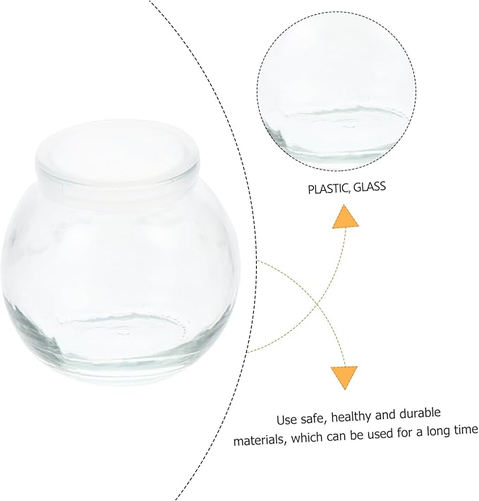 Healifty 1set Assorted Yogurt Bottles Practical Pudding Holders for Milk Juice Drinks Reusable Safe for Parties Events Easy to Clean and Stylish 6pcs